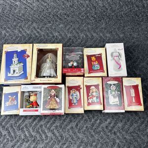 Hallmark Christmas Ornament Lot Of 12 Barbie Peanuts Pooh Mickey Mouse